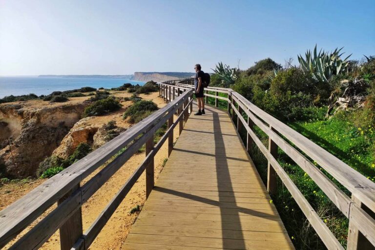 drewniane pomosty na szlaku z ponta de piedade